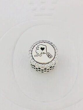 Pandora Alaska Map Charm Bead Charm